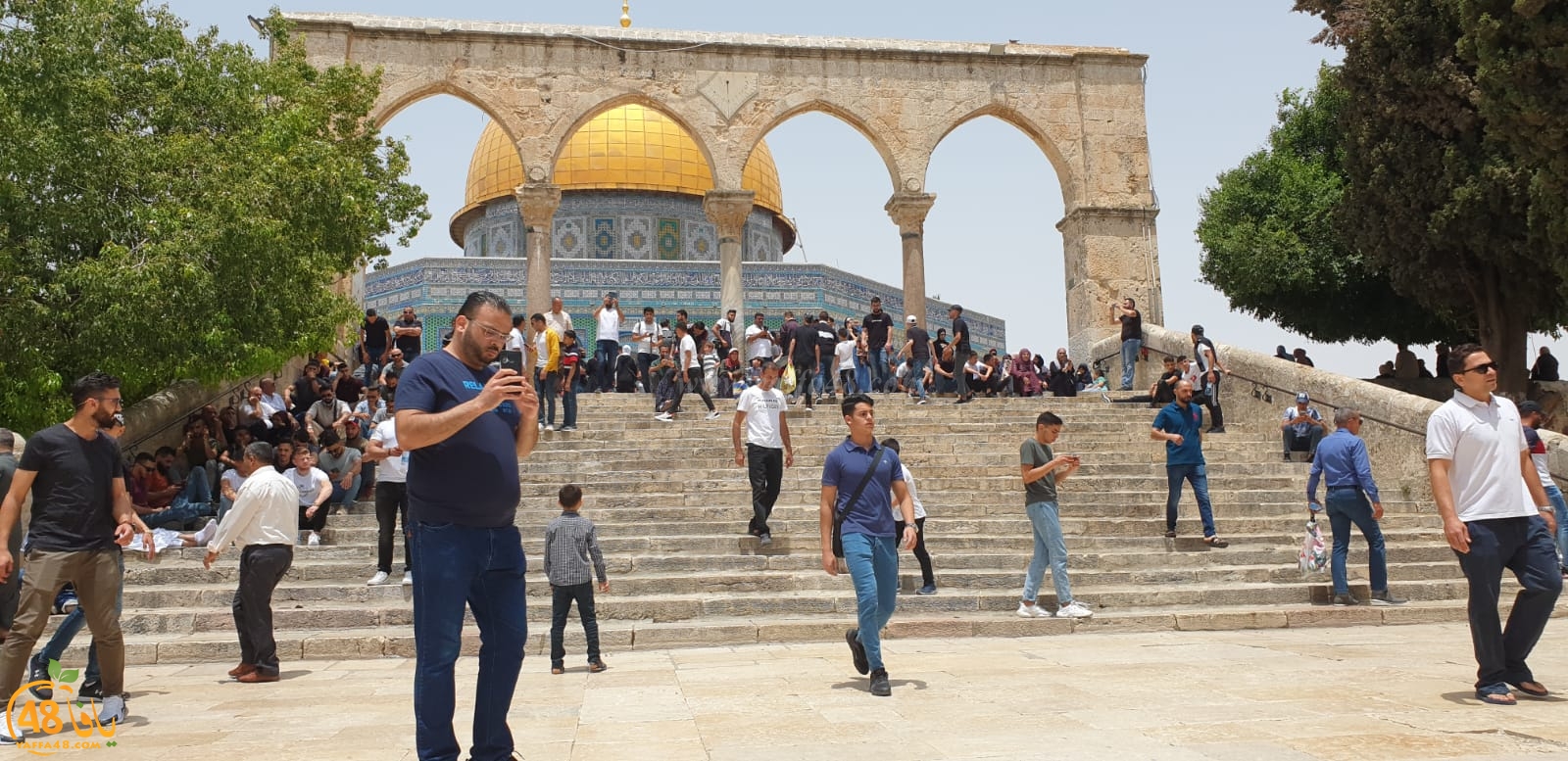 فيديو وصور من باحات المسجد الأقصى المبارك 